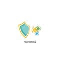 Bacterial virus icon Royalty Free Stock Photo