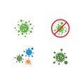 Bacterial virus icon Royalty Free Stock Photo