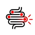 Intestine problem vector icon