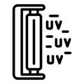 Bactericidal uv lamp icon, outline style Royalty Free Stock Photo