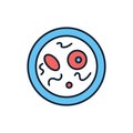 Bacteriology related vector icon.