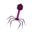 Bacteriophage cell culture background in velvet with spikes, dna