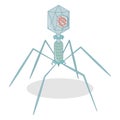 Bacteriophage Isolated on White background