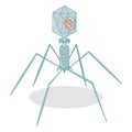 Bacteriophage Isolated on White background Royalty Free Stock Photo