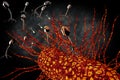 Bacteriophage Virus 3D Illustration