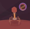 Bacteriophage virus Royalty Free Stock Photo