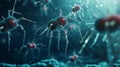 Bacteriophages Targeting Bacteria in Phage Therapy Illustration Royalty Free Stock Photo