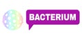 Spectrum Mesh Gradient Bacterium Spore Icon and Bacterium Speech Frame with Shadow Royalty Free Stock Photo
