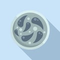 Bacterium icon flat vector. Petri dish Royalty Free Stock Photo