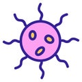 Bacterium icon vector. Isolated contour symbol illustration Royalty Free Stock Photo