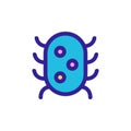 Bacterium icon vector. Isolated contour symbol illustration Royalty Free Stock Photo
