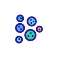 Bacterium icon vector. Isolated contour symbol illustration Royalty Free Stock Photo