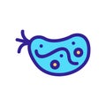 Bacterium icon vector. Isolated contour symbol illustration Royalty Free Stock Photo