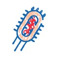 Bacterium microbe organism cell science doodle illustration Royalty Free Stock Photo
