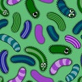 Bacterium seamless background