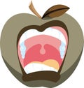 Bad Apple Illustration Royalty Free Stock Photo