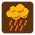 Bad autumn weather, icon