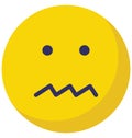 Bad, bored Vector Isolated Icon which can easily modify or edit Royalty Free Stock Photo