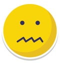 Bad, bored Vector Isolated Icon which can easily modify or edit Royalty Free Stock Photo