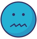 Bad, bored Vector Isolated Icon which can easily modify or edit Royalty Free Stock Photo