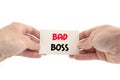 Bad boss text concept Royalty Free Stock Photo