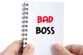 Bad boss text concept Royalty Free Stock Photo