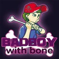 Bad Boy with Bone Mascot Template. Royalty Free Stock Photo