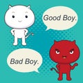 Bad boy good boy character cartoon