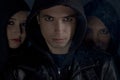 Bad boys with hood in the night Royalty Free Stock Photo