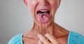 Bad Breath Tongue Scraper Royalty Free Stock Photo