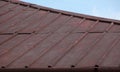 Bad condition metal roof surface.