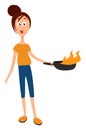 Bad cook, illustration, vector