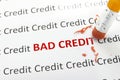 Bad credit Royalty Free Stock Photo
