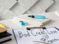 Bad Credit Loan is shown on the photo using the text Royalty Free Stock Photo