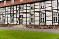 Bad Driburg typical german half-timbered house facade in count\'s, GrÃÂ¤flicher, Park Germany