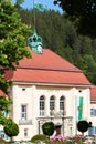 Bad Elster, Germany - May 28, 2023: The Albert Baths (Albert Bad) in Bad Elster spa town in Vogtland, Saxony