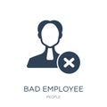 bad employee icon in trendy design style. bad employee icon isolated on white background. bad employee vector icon simple and Royalty Free Stock Photo