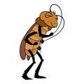 Bad feeling cockroach icon cartoon vector. Insect bug