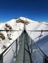 Bridge over a mountain precipice. Bad Gastein, Austria Royalty Free Stock Photo