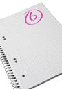 Bad german school grade on notepad Royalty Free Stock Photo