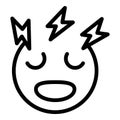 Bad habit emoji icon outline vector. Patient body bad