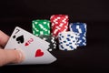 Bad Hand in Poker Royalty Free Stock Photo