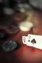 Bad Hand in Poker Royalty Free Stock Photo