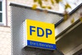 German fdp party sign in bad hersfeld germany