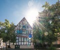 Bad Honnef, Germany: Historical Half-timber Building with Sunbeams