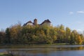 Bad Iburg castle in autumn, Osnabruecker Land, Lower Saxony, Germany