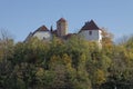 Bad Iburg castle in autumn, Osnabruecker Land, Lower Saxony, Germany