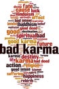 Bad karma word cloud