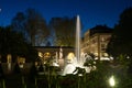 Bad Kissinge spa park at night