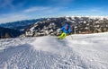 Bad Kleinkirchheim - A man skiing with beautiful views of the austrian alps